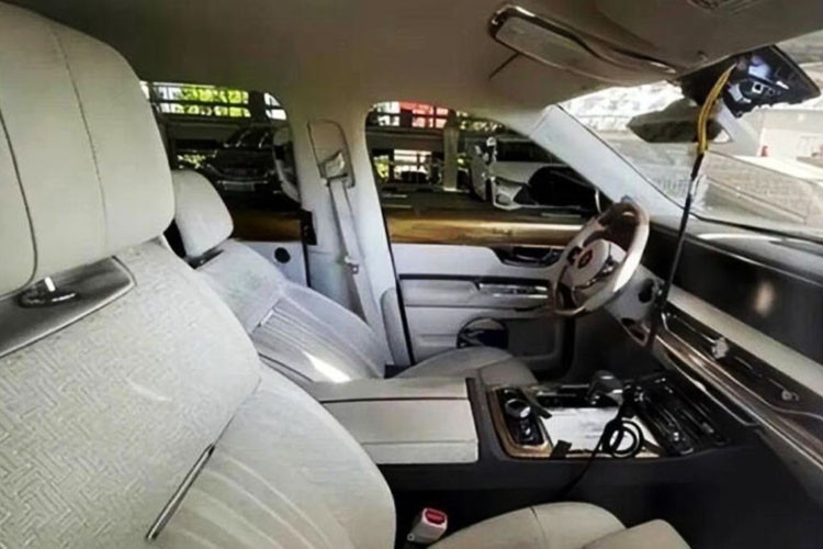 Đuôi sau xe còn có nẹp mạ crôm vắt ngang trên cản sau và 2 ống đầu xả giả hình thang. Bên dưới còn có nẹp mạ crôm vắt ngang trên cản sau và 2 ống đầu xả giả hình thang. Chưa rõ mẫu xe mới của Chủ tịch Trung Quốc được trang bị động cơ nào. Có thể xe sẽ dùng động cơ xăng V12 hoặc V8. Hiện hãng Hồng Kỳ có cả 2 loại động cơ này.