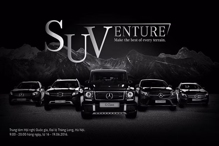 Mercedes-Benz Fascination 2016 với chủ đề SUVenture sẽ bắt đầu mở cửa đón khách từ ngày 16-19/6/2016 tại Trung tâm Hội nghị Quốc gia hứa hẹn sẽ mang lại nhiều điều hấp dẫn cho khách thăm quan bằng những mẫu xe hạng sang và các màn trình diễn thời trang đặc sắc.