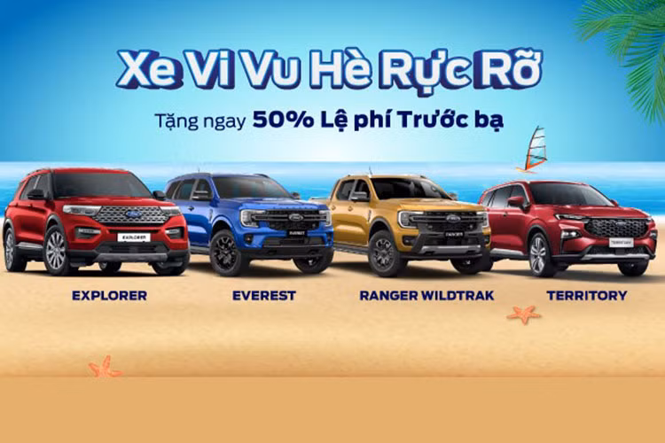 Ford Viet Nam manh tay uu dai cho khach mua xe trong thang 7/2023