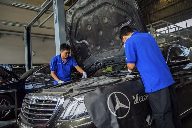 Gan 50 xe sang Mercedes-Benz tai Viet Nam loi he thong lai