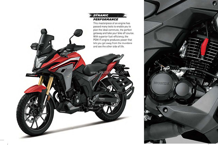 Ở thiết kế, mẫu xe môtô Honda CB200X 2021 được pha trộn giữa Honda CB500X và mẫu naked bike Hornet 2.0 tại thị trường Ấn Độ. Xe được làm cao ráo với dàn phuộc trước USD nổi bật có hành trình lớn, đầu đèn pha thiết kế hình chữ V khỏe khoắn và nổi bật.