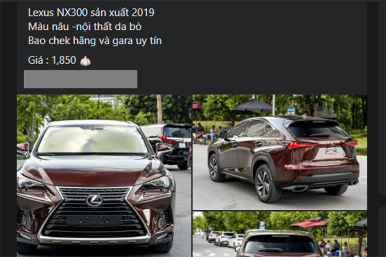 Mức giá xe Lexus NX300 2019 này được chủ nhân "thách cưới" là 1,85 tỷ đồng. Được biết ở thời điểm mua mới của Lexus NX300 2019 là 2,510 tỷ đồng. Để trở thành chủ nhân hợp pháp của xe, tổng số tiền mà người dùng ban đầu phải bỏ ra có thể lên tới gần 2,8 tỷ đồng.