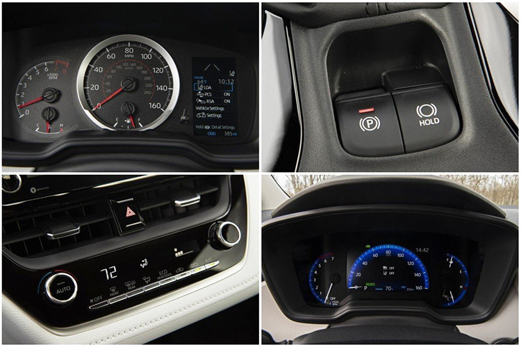 Từ phiên bản cao cấp Corolla SE sẽ được trang bị nhiều hơn với cánh gió gầm màu xám ánh kim, cánh gió sau cùng màu thân xe, bộ mâm hợp kim 18 inch, cụm ống xả kép và các điểm nhấn trang trí màu đen. Trong khi đó nội thất được bổ sung bộ ghế thể thao và vô-lăng bọc da