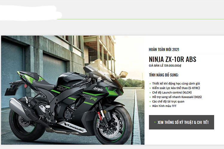 Kawasaki ZX-10R được trang bị động cơ 998cc được dùng trên các mẫu xe đua, cho công suất 200 mã lực, xe có thể tăng tốc từ 0-100 km/h trong vòng 2,9 giây, đi cùng với hộp số 6 cấp. Các chế độ lái trên xe bao gồm Sport, Road (đường trường) và Rain (lái xe khi trời mưa).