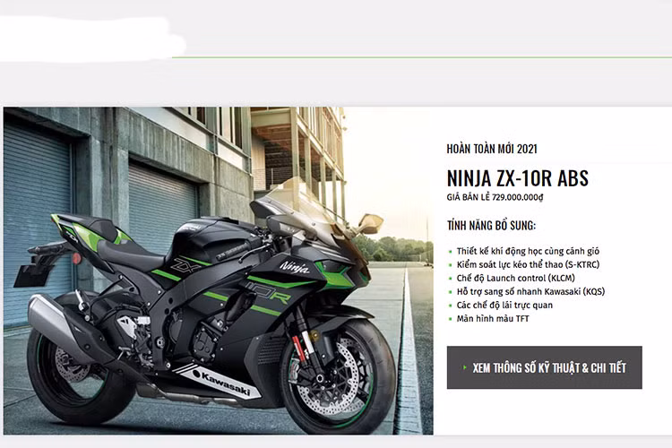 Kawasaki ZX-10R được trang bị động cơ 998cc được dùng trên các mẫu xe đua, cho công suất 200 mã lực, xe có thể tăng tốc từ 0-100 km/h trong vòng 2,9 giây, đi cùng với hộp số 6 cấp. Các chế độ lái trên xe bao gồm Sport, Road (đường trường) và Rain (lái xe khi trời mưa).