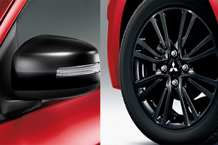 Tuy nhiện, để xứng với cái tên Black Edition, hãng xe ôtô Mitsubishi đã trang bị nhiều phụ kiện ngoại thất màu đen cho phiên bản đặc biệt của Mirage. Theo đó, gương chiếu hậu ngoại thất, nóc, cánh gió mui và bộ vành hợp kim 15 inch đều được sơn màu đen.