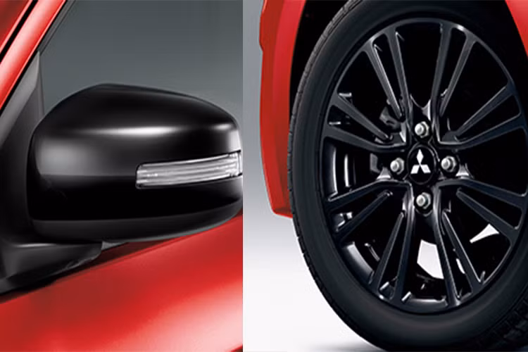 Tuy nhiện, để xứng với cái tên Black Edition, hãng xe ôtô Mitsubishi đã trang bị nhiều phụ kiện ngoại thất màu đen cho phiên bản đặc biệt của Mirage. Theo đó, gương chiếu hậu ngoại thất, nóc, cánh gió mui và bộ vành hợp kim 15 inch đều được sơn màu đen.