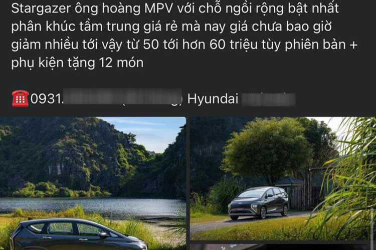 Hyundai Stargazer ban tieu chuan hien chua den 500 trieu dong?