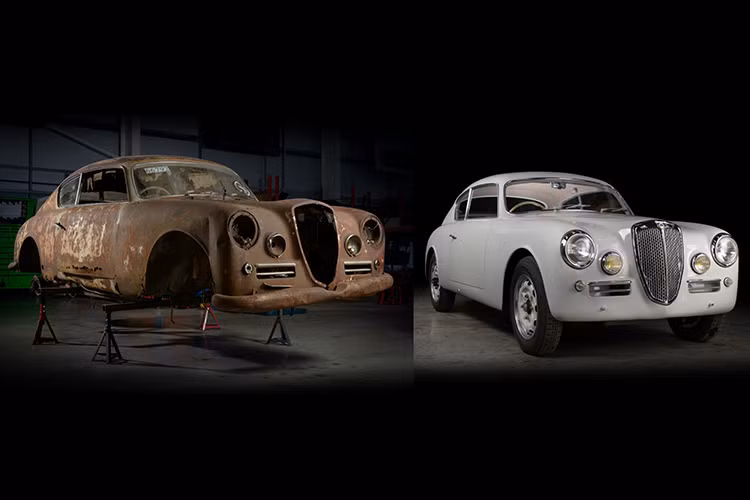 Xe Lancia Aurelia B20 GT đời 1953 này hiện tại đang tham gia vào sự kiện Mille Miglia và sẽ được một nhóm hỗ trợ chuyên dụng của Thornley Kelham chăm sóc trong suốt sự kiện.