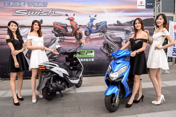 Mẫu xe tay ga Suzuki Swish 125 phiên bản 2018 này đã chính thức cập bến Đài Loan với giá bán rất hấp dẫn chỉ tương đương 28 triệu đồng.