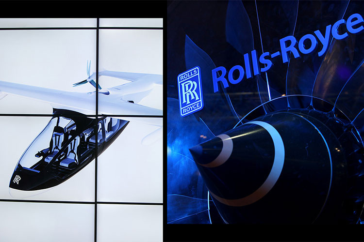Thiết kế taxi bay của Rolls-Royce sẽ được trưng bày dưới dạng kỹ thuật số tại triển lãm Farnborough Airshow. Thiết kế sử dụng tuabin khí tạo ra điện cung cấp cho 6 động cơ điện, không cần sạc lại do pin đã được tuabin cung cấp và có thể tận dụng những hạ tầng hiện có như bãi đỗ trực thăng hay sân bay.