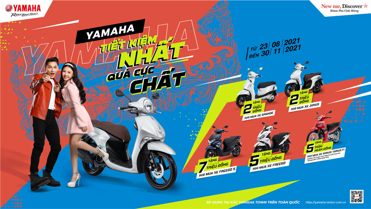 Yamaha giam toi 7 trieu dong cho loat xe may tiet kiem nhiem lieu