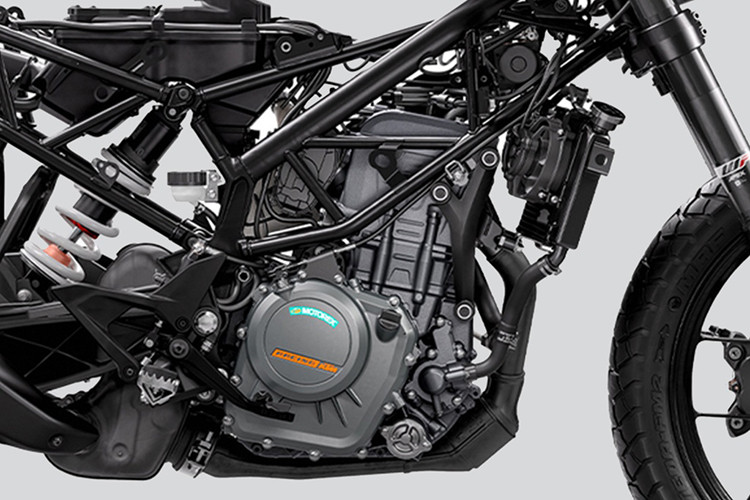 Cung cấp sức mạnh cho xe là khối động cơ xy lanh đơn 248cc tương tự như mẫu naked bike KTM 250 Duke đang bán ra tại một số thị trường, trong đó có Việt Nam.
