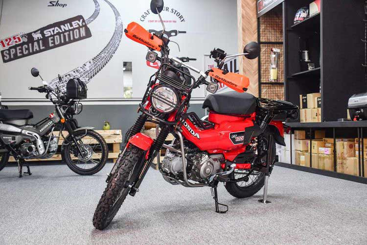  Honda CT125 Tại thị trường Thái Lan, Honda CT125 mới có giá bán từ 85.000 Bath, giá quy đổi tương đương gần 55 triệu đồng. Tuy nhiên, khi được các đại lý nhập về Việt Nam thì mẫu xe này lại có mức giá cao hơn rất nhiều. 