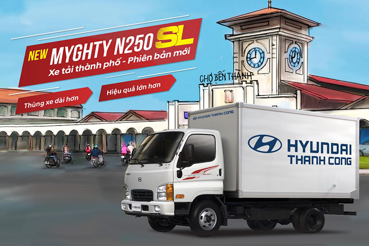 Phân khúc xe tải hạng nhẹ tải trọng 2.5 tấn luôn có nhu cầu rất lớn với hàng loạt các thành phố được mở rộng, các khu kinh tế cùng các trung tâm thương mại được xây dựng. Với nhu cầu về một chiếc xe tải nhẹ, chuyển chở hàng hóa quãng ngắn một cách dễ dàng đang ngày một tăng, HTCV đã cho ra mắt mẫu xe tải Hyundai New Mighty N250SL mới.