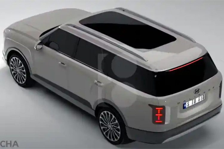 “Ngoại hình” của mẫu SUV hạng E này mang kiểu dáng góc cạnh, gọn gàng, lấy cảm hứng từ “đàn em” Hyundai SantaFe 2025. Đèn pha LED vuông vắn kết hợp lưới tản nhiệt hình chữ nhật màu đen.