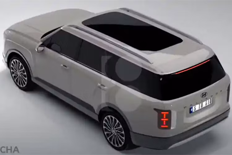 “Ngoại hình” của mẫu SUV hạng E này mang kiểu dáng góc cạnh, gọn gàng, lấy cảm hứng từ “đàn em” Hyundai SantaFe 2025. Đèn pha LED vuông vắn kết hợp lưới tản nhiệt hình chữ nhật màu đen.