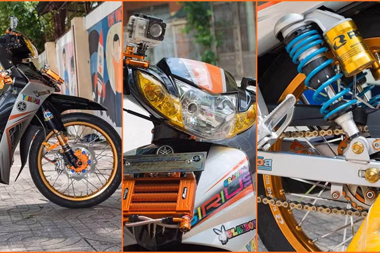 Với vành bản nhỏ, cặp lốp mỏng theo phong cách xe đua drag cũng khiến cảm giác lái của xe trở nên nhẹ nhàng hơn. Trên mẫu xe này, động cơ nguyên bản của chiếc xe không có sự thay đổi nào, ngoại trừ một số con ốc kiểng bằng nhôm trang trí. Sức mạnh của động cơ được truyền xuống bánh sau thông qua xích và đĩa tải độ mới trang bị phía sau.