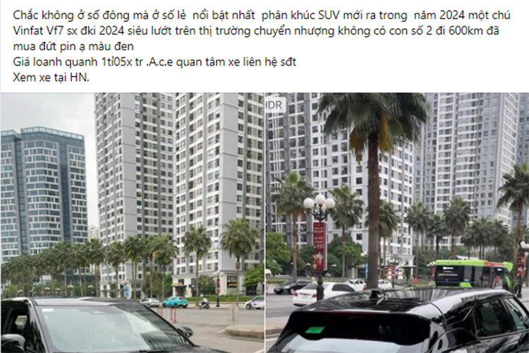 Theo thông tin từ nhà sản xuất, mẫu xe SUV điện VF7 bản Plus kèm pin hiện có giá niêm yết là 1,199 tỷ đồng. Như vậy, nếu mua lại chiếc xe đã qua sử dụng này, người mua sẽ tiết kiệm được khoảng 150 triệu đồng.