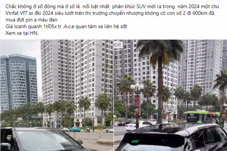 Theo thông tin từ nhà sản xuất, mẫu xe SUV điện VF7 bản Plus kèm pin hiện có giá niêm yết là 1,199 tỷ đồng. Như vậy, nếu mua lại chiếc xe đã qua sử dụng này, người mua sẽ tiết kiệm được khoảng 150 triệu đồng.