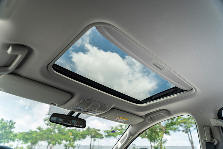 Ngoài ra còn sở hữu cửa sổ trời toàn cảnh. Hệ thống kiểm soát chân ga khi đang phanh gấp (Brake Override System. Camera lùi: Phát tín hiệu bằng âm thanh khi gặp vật cản. Cảm biến trước và sau. Khung xe RISE cấu tạo bởi vật liệu thép siêu cường có độ cứng cao. Hệ thống chống bó cứng phanh (ABS), hệ thống phân phối lực phanh điện tử (EBD), hệ thống trợ lực phanh khẩn cấp (BA), hệ thống cân bằng điện tử &amp; kiểm soát lực kéo (ASTC). Tính năng hỗ trợ xuống dốc HDC...