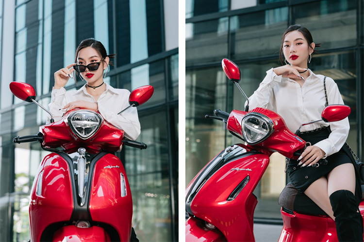 Hoa hau Thuy Tien bat mi bi quyet song xanh cung Yamaha Grande Hybrid-Hinh-3