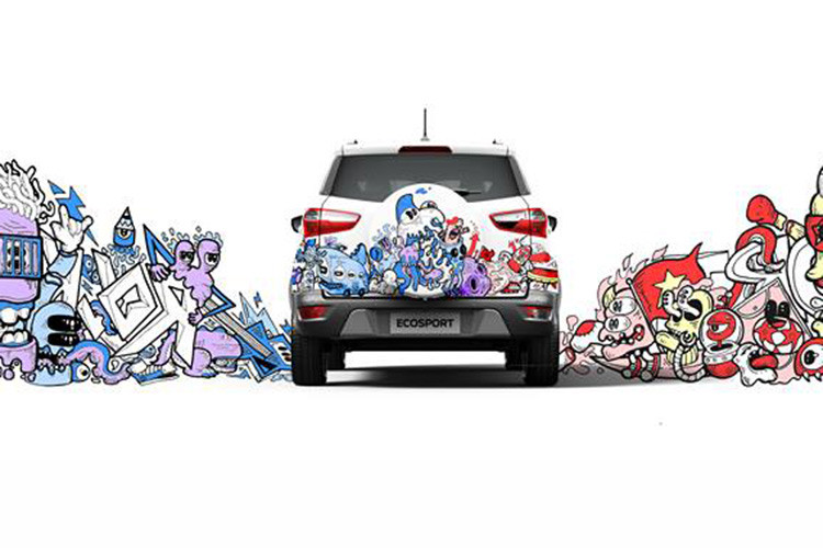 Ngoài top 10 xe Ford EcoSport trang trí đẹp nhất Việt Nam, giải bình chọn trên mạng xã hội thuộc về ý tưởng thiết kế đến từ phong cách vẽ đương đại “Doodle Art”