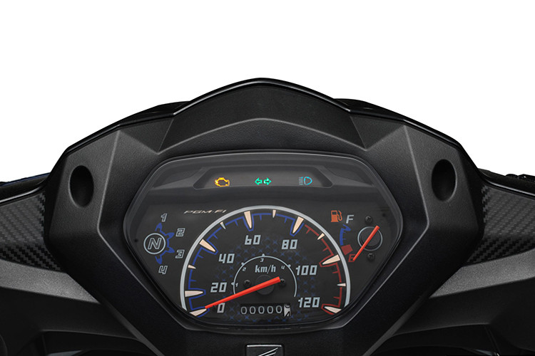 Honda Wave Alpha thế hệ mới sở hữu màn hình hiển thị là đồng hồ analog, và trọng lượng chiếc xe chỉ ở mức 98 kg rất dễ kiểm soát.