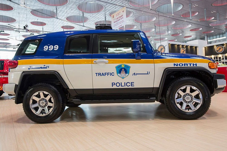 Ngoài Land Cruiser và Land Cruiser Prado, cảnh sát nước này còn dùng một vài chiếc Toyota FJ Cruiser. Vào hồi đầu tháng 10/2022, hãng Toyota đã công bố sẽ chính thức ngừng bán FJ Cruiser ở thị trường Qatar từ cuối năm nay. Trước đó, mẫu xe này cũng đã bị "khai tử" ở các thị trường khác như Bắc Mỹ.