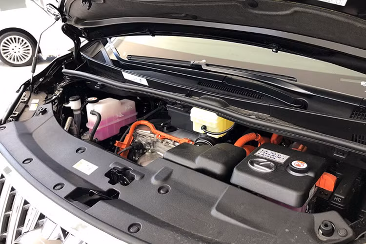 Đối với bản cấu hình hybrid LM 300h được giới thiệu lần này, xe trang bị động cơ xăng hút khí tự nhiên với 4 xy lanh thẳng hàng và dung tích 2.5L, khi kết hợp cùng mô tơ điện có khả năng sản sinh lượng công suất 197 mã lực. Phiên bản này được trang bị hộp số vô cấp E-CVT.