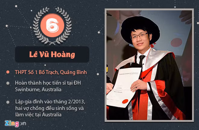 Lê Vũ Hoàng (cựu học sinh THPT số 1 Bố Trạch, Quảng Bình) là quán quân mùa thứ sáu. Hoàng hoàn thành chương trình tiến sĩ tại ĐH Swinburne. Anh lập gia đình vào tháng 2/2013 và hiện có 2 con, đang sinh sống tại Australia.