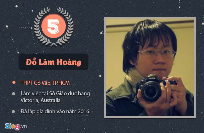 Người vô địch năm thứ 5 là Đỗ Lâm Hoàng (cựu học sinh THPT Gò Vấp, TP.HCM), theo học tại ĐH Kỹ thuật Swinburne, chuyên ngành ngành Kỹ sư Công nghệ Viễn thông và Internet. Lâm Hoàng đang làm việc tại Sở Giáo dục bang Victoria, Australia và đã lập gia đình vào năm 2016.