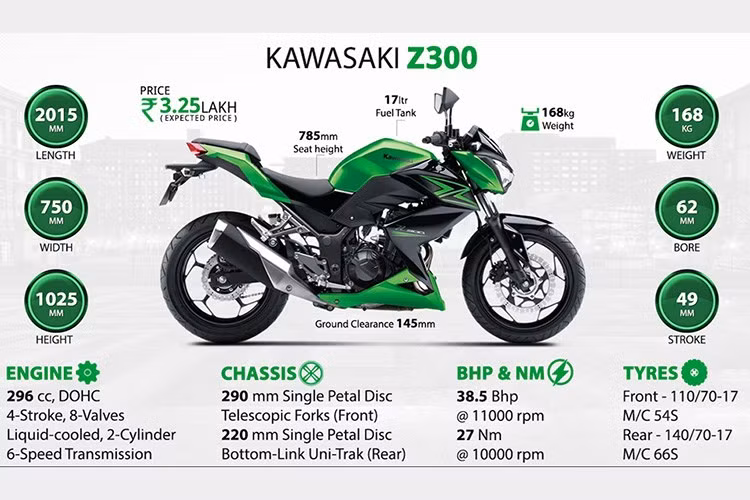 Ra mắt thị trường Việt Nam vào tháng 5/2015, Kawasaki được cung cấp cho 3 đại lý ủy quyền tại TP HCM. Với việc liên tục có những mẫu xe môtô mới về Việt Nam, Kawasaki hiện đang là hãng xe có nhiều mẫu xe mới và nhanh thay đổi giá bán nhất tại thị trường này.