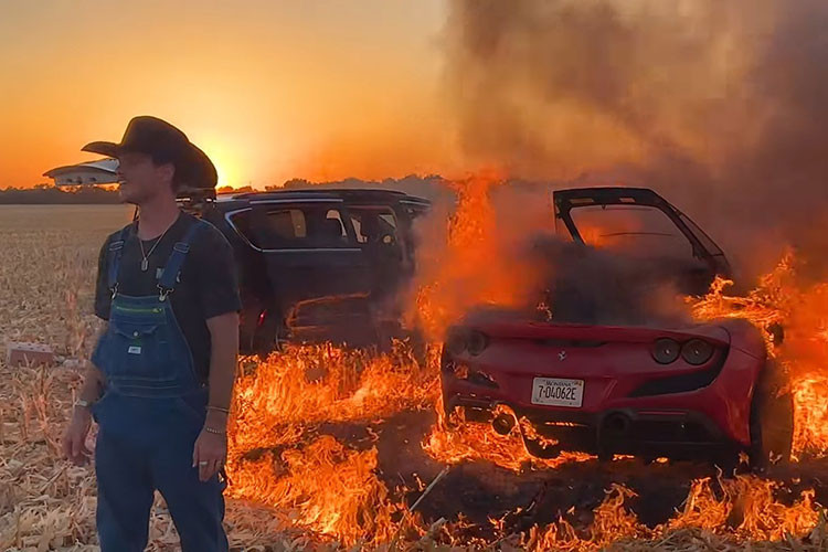 Trong một video đăng hồi tháng 2, Cody Detwiler cho biết anh đã mua chiếc Ferrari F8 Tributo này với giá 400.000 USD (khoảng hơn 9,4 tỷ đồng) "chỉ để phá hủy". Chiếc siêu xe bị thử thách trên nhiều địa hình khác nhau, từ cỏ, đường đất, sỏi, thậm chí va vào một hàng rào.