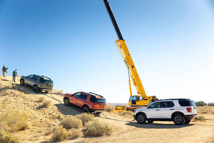 Honda thu thach do ben Passport TrailSport 2026 bang man treo xe