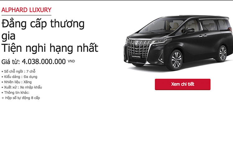 Ngoài ra còn có công nghệ ga tự động Cruise Control và chế độ lái tiết kiệm Eco Mode. Tuy nhiên, Toyota Alphard 2018 tại Việt Nam sẽ không không có gói công nghệ an toàn Toyota Safety Sense như thị trường Nhật Bản. Mức giá bán lẻ mà Toyota Việt Nam đề xuất cho Alphard 2018 là 4,038 tỷ đồng - tăng 505 triệu so với phiên bản cũ.