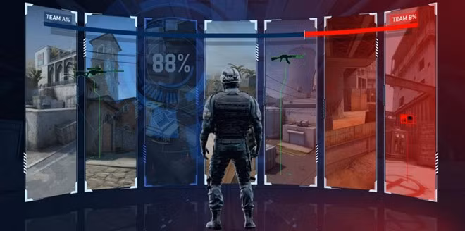 Theo các trang game uy tín như Nors3, SteamCharts hay SteamDB, tháng 12/2018 đón nhận lượng người chơi CS:GO tăng gấp 2-3 lần so với tháng 11 cùng năm. Cụ thể, lượng người chơi thường xuyên vào khoảng 850.000, số game thủ mới cũng tăng lên khoảng 20 triệu. Ảnh: Pinacle.