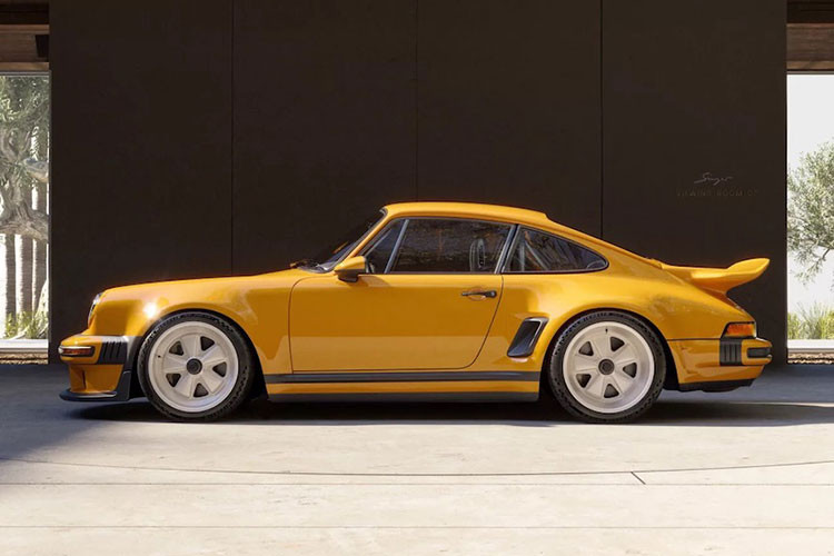 Porsche 911 Carrera Coupe Reimagined by Singer là phiên bản Super Sport Equipment hiếm hơn nhiều, hay Carrera SSE. Chiếc 911 này kết hợp động cơ hút khí tự nhiên 3.2 lít của Carrera với dè trước và sau rộng, cánh gió trước và sau lớn hơn cùng hệ thống phanh và hệ thống treo từ 911 930, hay còn gọi là chiếc 911 Turbo đầu tiên.