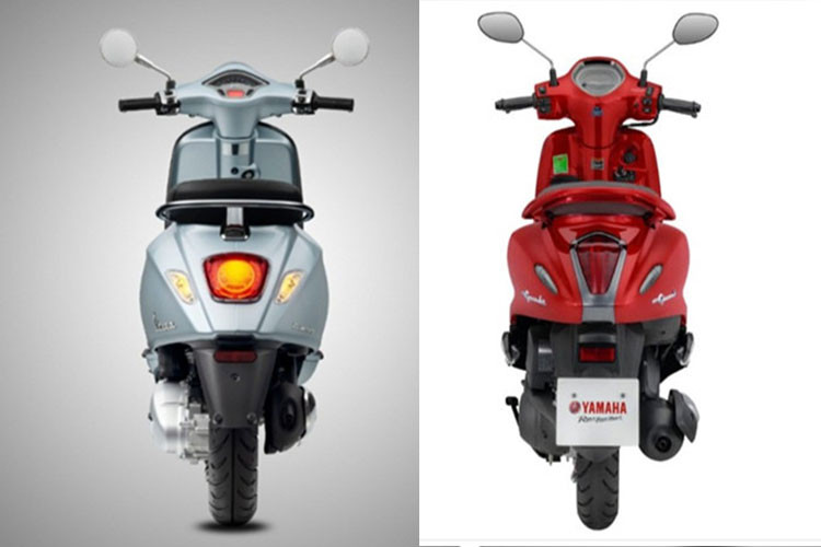 Yamaha Grande 2022 mới có kích thước lần lượt là 1.820mm chiều dài x 684mm chiều rộng, chiều cao yên 790 mm. Trong khi đó, Vespa Primavera nhỉnh hơn với chiều dài 1.852 mm, rộng 680 mm, trục cơ sở dài 1.334 mm và chiều cao yên là 790 mm. Cùng với kích thước lớn và vỏ dập thép nguyên khối khiến xe Vespa Primavera có trọng lượng lên tới 120 kg, trong khi của Yamaha Grande chỉ khoảng 101 kg, dễ dắt và dựng xe hơn đối với phụ nữ.