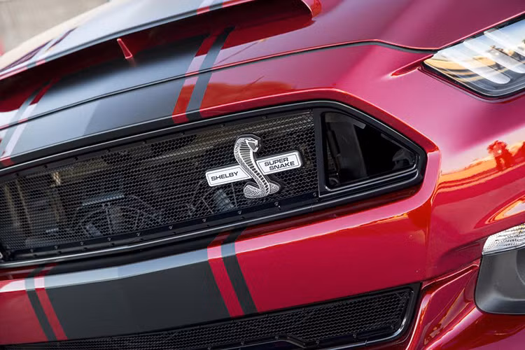 Bên cạnh đó là vạch sơn đặc trưng của dòng Super Snake kéo dài từ đầu xe đến hết đuôi xe và logo con rắn huyền thoại.