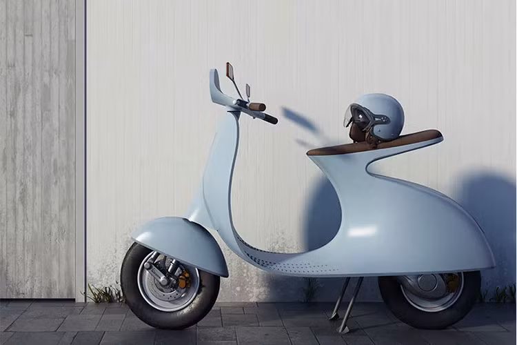 Chiếc xe điện Vespampère mới này sở hữu vẻ đẹp mỏng manh, mềm mại, có thể làm say lòng bất kì người đẹp nào cầm lái.