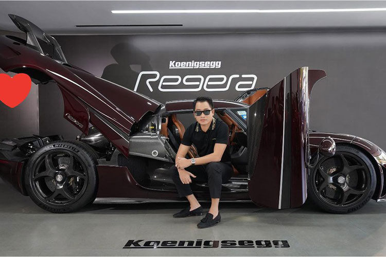 Vợ của Hoàng Kim Khánh cũng cho biết siêu phẩm Koenigsegg Regera được mang về Campuchia để đăng ký biển số mang tên chồng rồi mới đi đường bộ sang Việt Nam, mức giá xe Koenigsegg Regera được chia sẻ là gần 200 tỷ đồng. Trong khi đó, giá xe Koenigsegg Regera tiêu chuẩn ở nước ngoài từ 1,9 triệu đô la, tương đương 43 tỷ đồng.