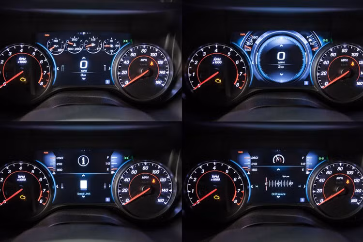 Cụm đồng hồ công tơ mét được thiết kế tinh tế, hiện đại.