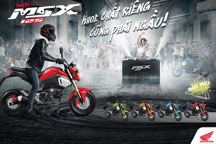 Mẫu xe côn tay cỡ nhỏ Honda MSX 125 lần đầu tiên được đưa về Việt Nam vào năm 2014. Đây là mẫu xe côn tay thừa hưởng phong cách của dòng xe "Monkey" với kỳ vọng mang đến một xu hướng xe côn tay mới nhỏ gọn và phù hợp với vóc dáng người Á Châu.