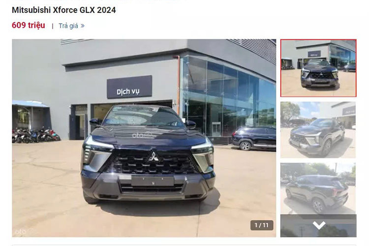 Điểm chung của những chiếc xe SUV Mitsubishi Xforce 2024 đã qua sử dụng này là đều có 1 tông màu (đen hoặc đỏ), ODO cực thấp, loanh quanh trong khoảng 900 - 1.090 km và chào giá nhỉnh hơn 600 triệu đồng.