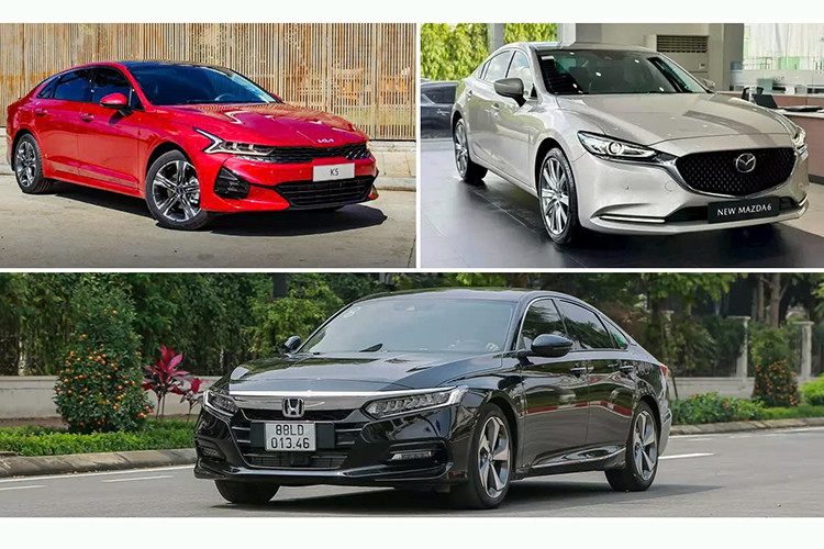 Ngoài việc có tới 9 mẫu xe Nhật bản trong top ôtô ế ẩm nhất Việt Nam tháng 2/2025, gây chú ý nữa là sự góp mặt của gần như toàn bộ các thành viên phân khúc sedan cỡ D. Cụ thể, có tới 3/4 mẫu xe công bố doanh số ghi danh vào top, gồm Honda Accord, Kia K5 và Mazda6. 