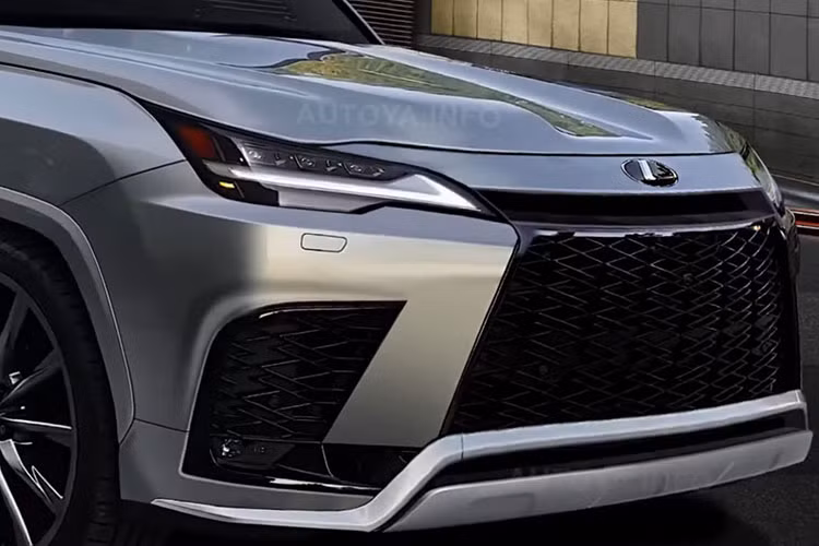 Theo tin đồn, Lexus TX mới sẽ không được trang bị lưới tản nhiệt hình con suốt khổng lồ đặc trưng của thương hiệu Lexus. Thay vào đó, trên đầu xe sẽ xuất hiện lưới tản nhiệt mới với 4 nan nằm ngang dày dặn nhằm tạo điểm nhấn khác biệt cho mẫu crossover hạng sang dài hơn 5 mét của thương hiệu Lexus.