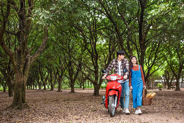 Wave Alpha 110 mới sở hữu cụm đèn hậu liền khối, được vuốt gọn, hài hòa với tổng thể tạo cảm giác chắc chắn và cân đối cho xe khi nhìn từ phía sau. Chiều cao của cửa xả khí thải được nâng cao hơn mặt đất so với phiên bản trước, nhờ đó thiết kế ống xả có độ vuốt cao sắc nét, đồng thời giúp ngăn nước chảy vào khi trời mưa.