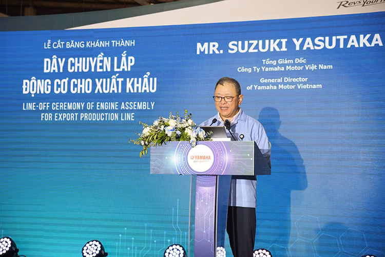 Yamaha Viet Nam lap rap dong co xe may xuat khau sang Thai Lan