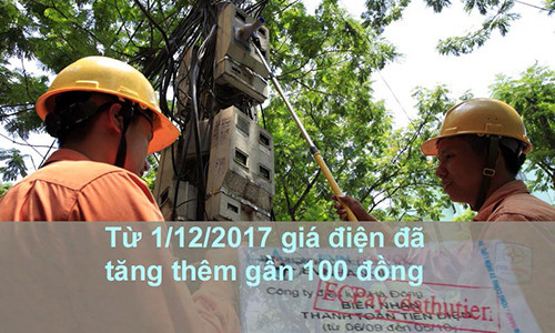 Giá điện tăng sau gần 3 năm đứng im.